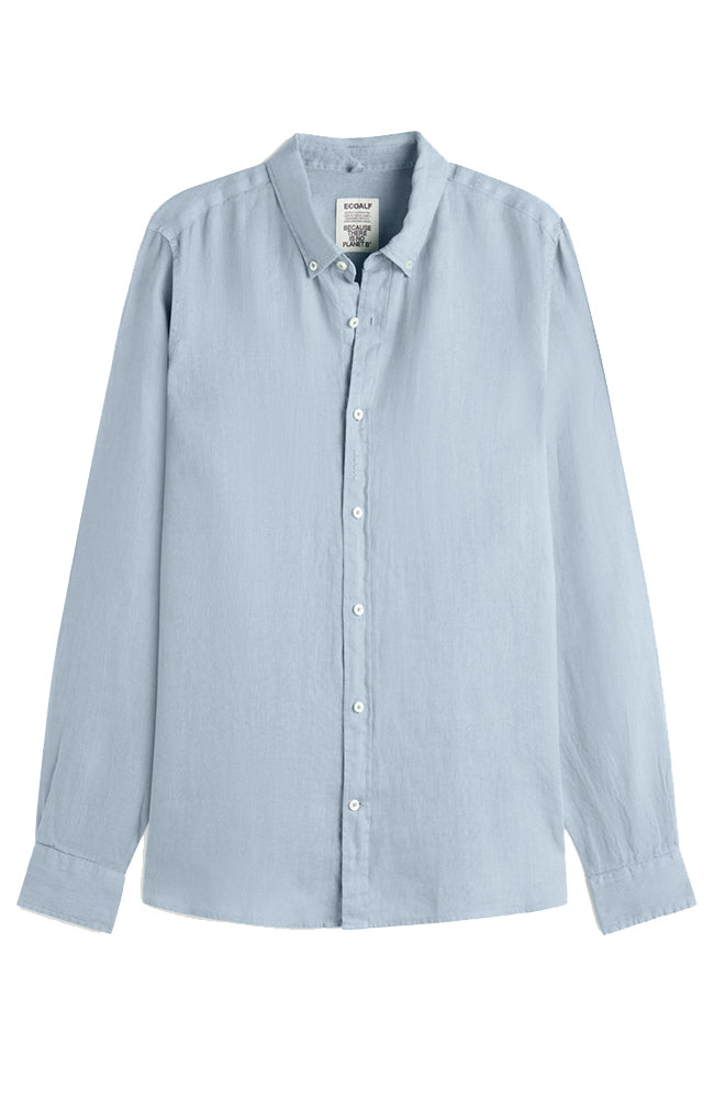 Ecoalf Malibu shirt sky blue from sustainable linen | Sophie Stone