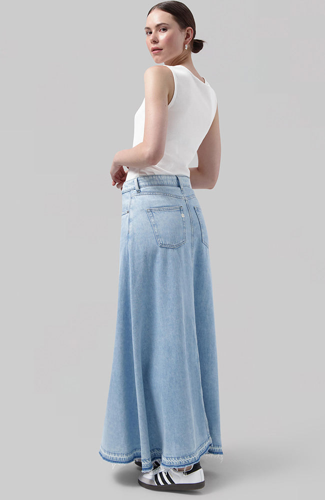 MUD jeans Max Flow denim skirt Stone Vintage linen | Sophie Stone