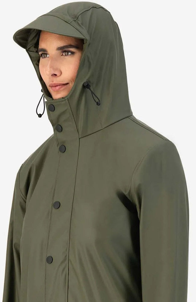 MAIUM woman raincoat Original army green from recycled materials | Sophie Stone 
