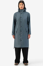 MAIUM woman raincoat Original blue gray from recycled polyester | Sophie Stone 