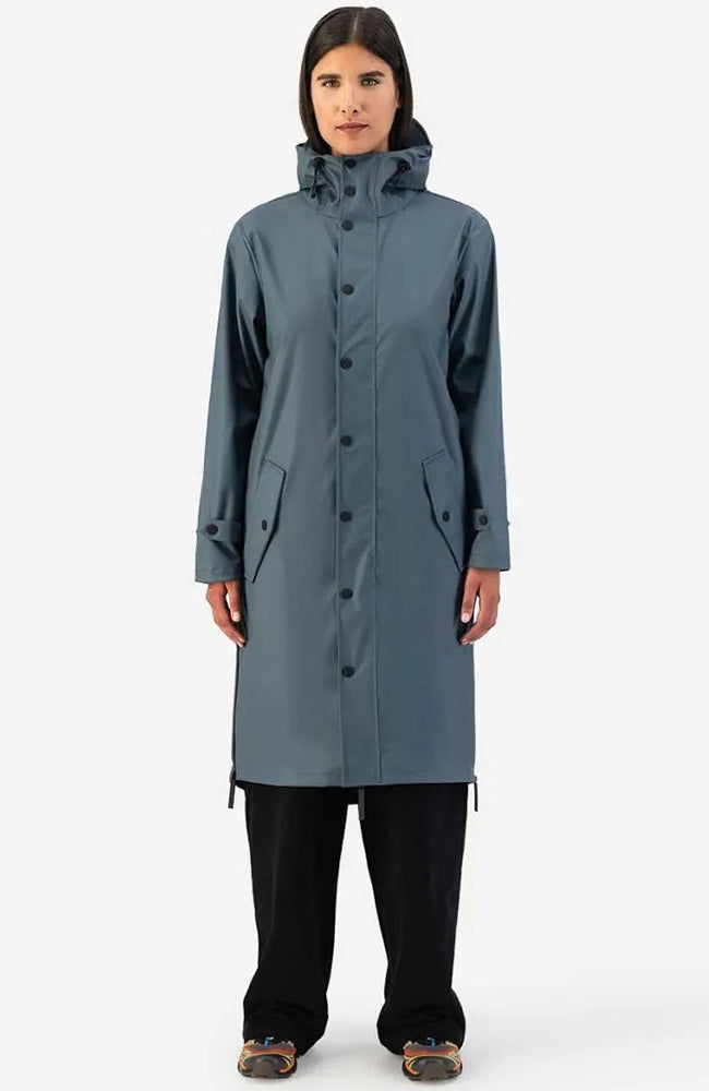 MAIUM vrouw regenjas Original blue grey van gerecycled polyester | Sophie Stone 