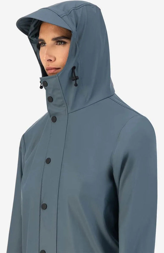 MAIUM woman raincoat Original blue gray by RPET | Sophie Stone 