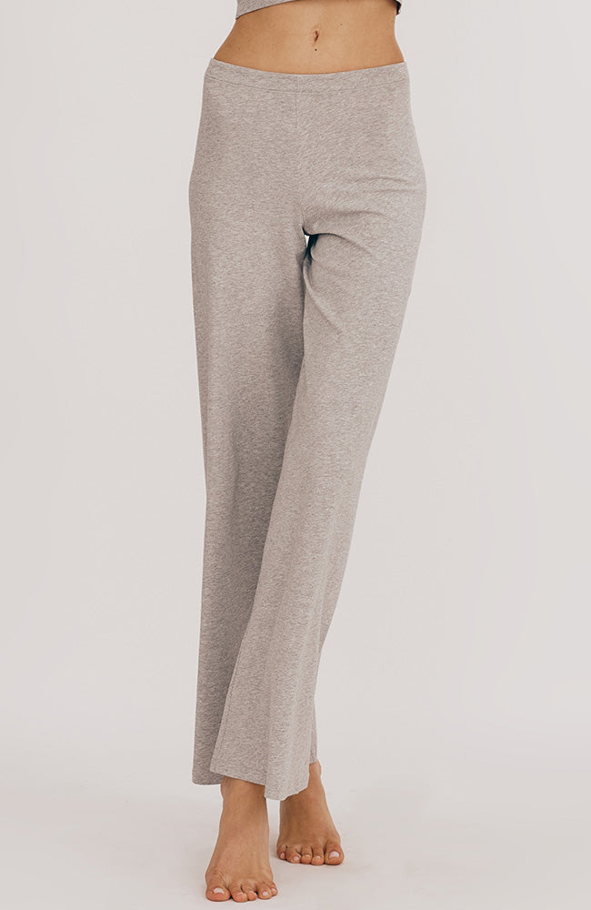 Organic Basics Core Sport straight pants gray in organic cotton for women | Sophie Stone