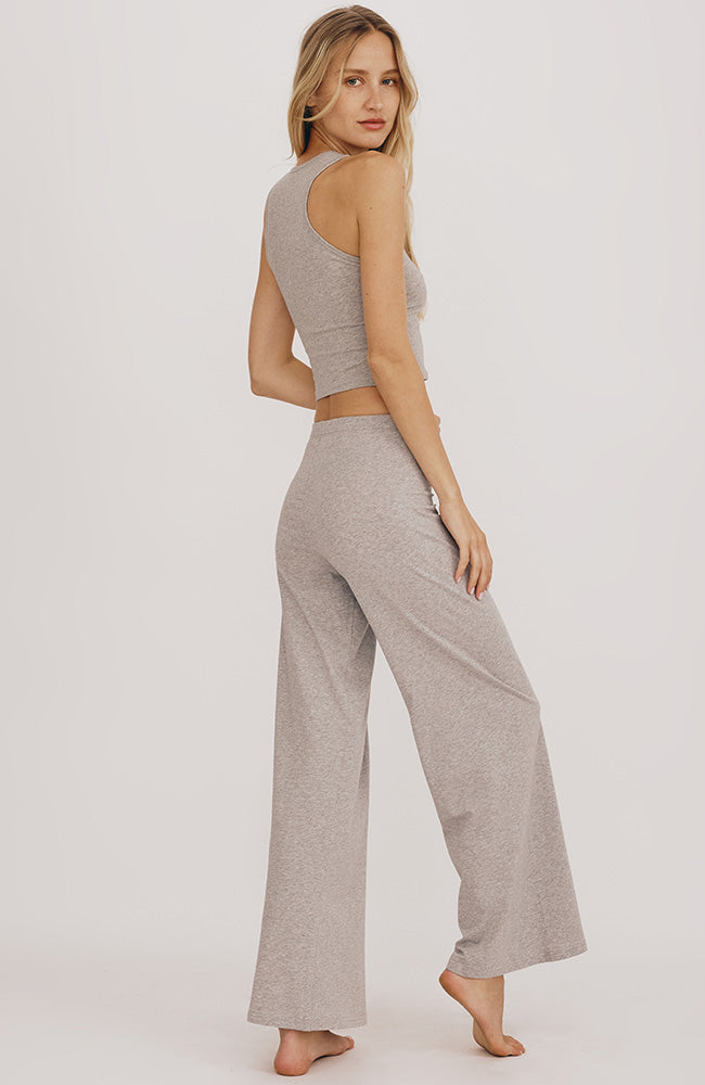 Organic Basics Core Sport straight pants gray in organic cotton | Sophie Stone