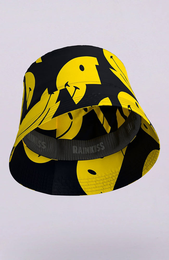 Rainkiss Bucket Hat All Smiles black yellow | Sophie Stone