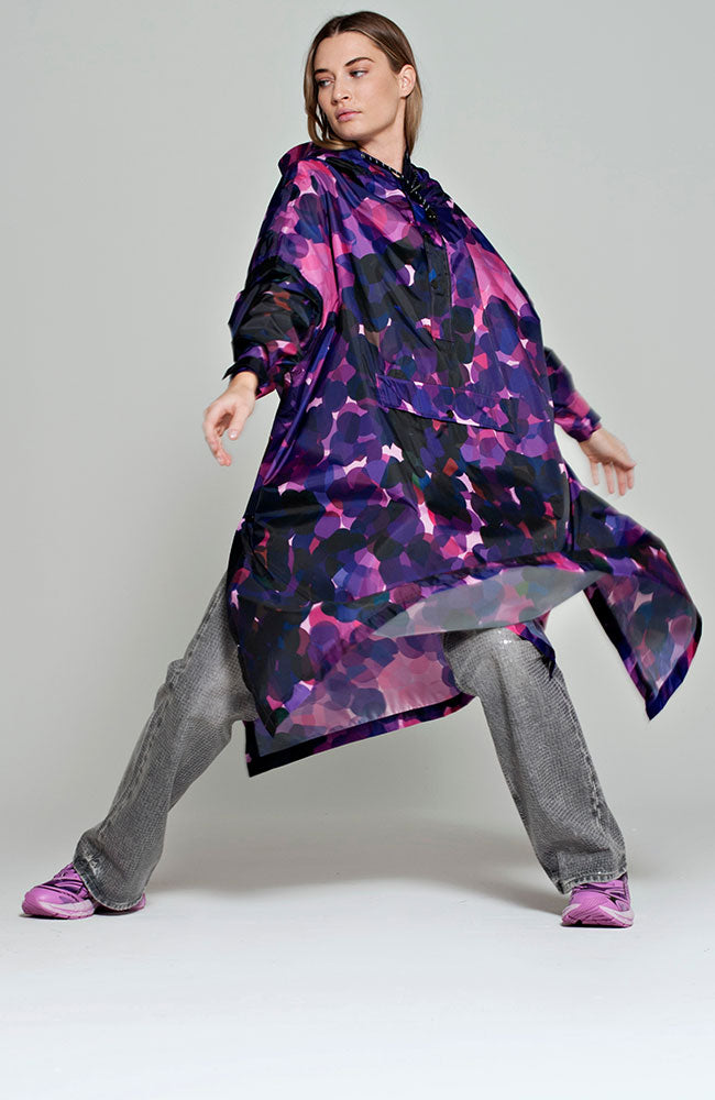 Rainkiss City Lights rain poncho made from recycled PET | Sophie Stone