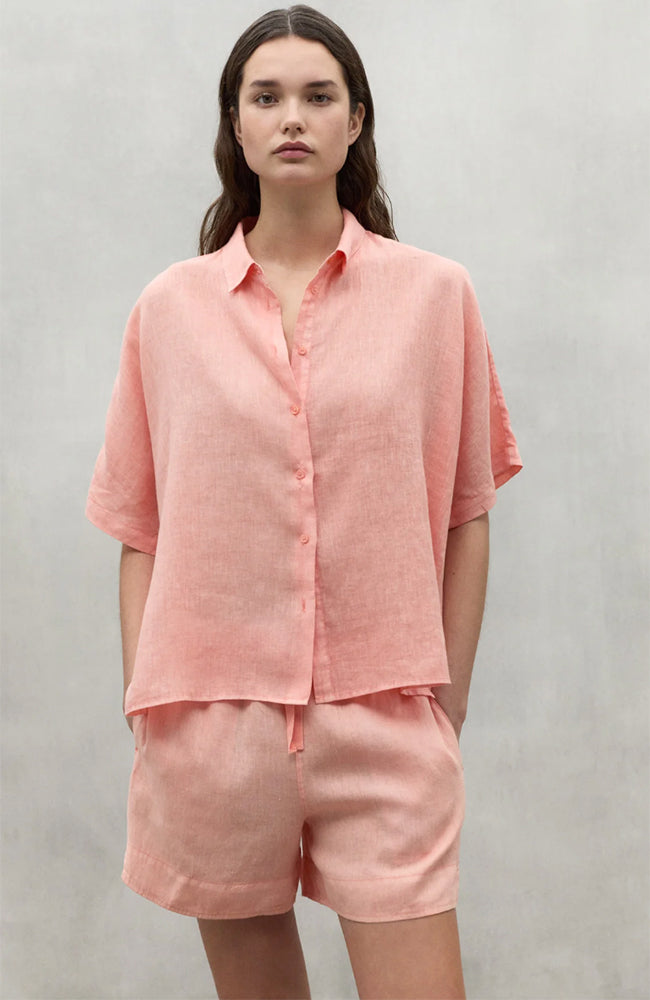 ECOALF Melania blouse papaya in 100% linen for women | Sophie Stone
