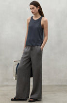 Ecoalf Mosa pants charcoal from sustainable linen | Sophie Stone