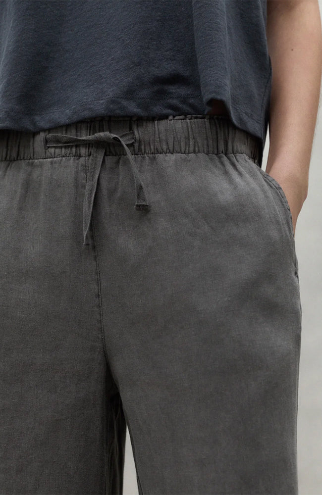 Ecoalf Mosa pants charcoal in 100% sustainable linen | Sophie Stone