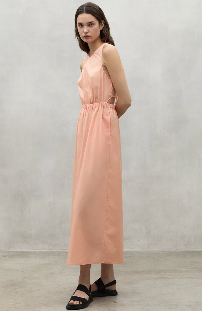 Ecoalf Galena dress soft coral in organic cotton and TENCEL | Sophie Stone 