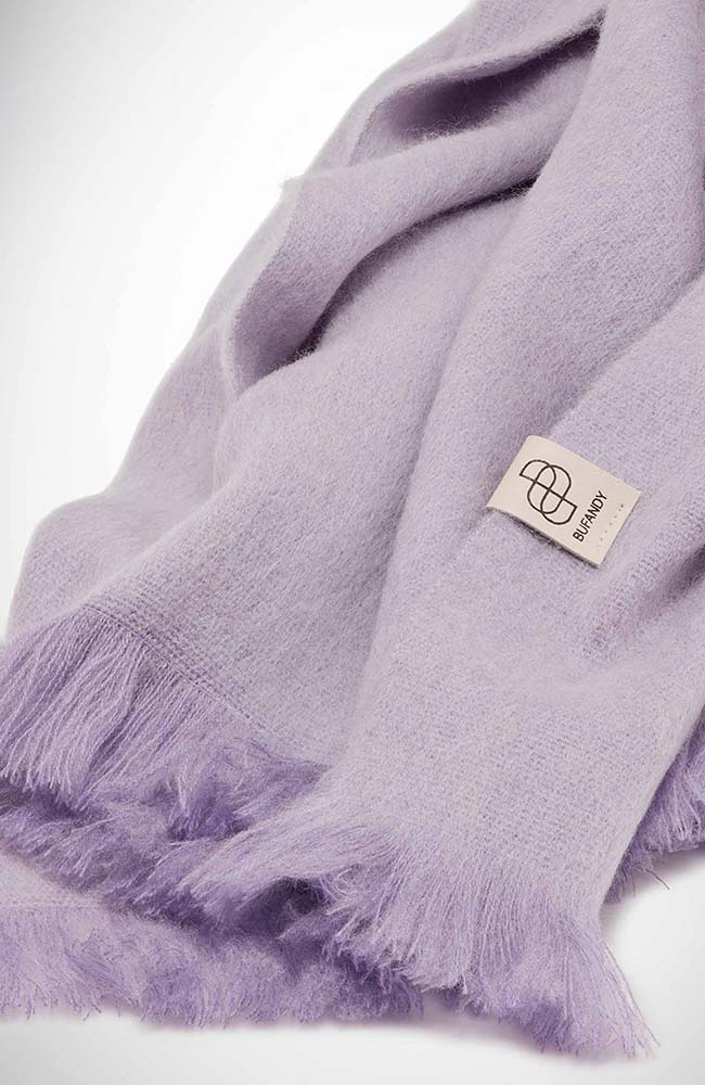 Bufandy Lavender Frost Brushed Solid scarf from Alpaca | Sophie Stone