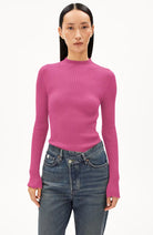 ARMEDANGELS Alaania turtleneck berry organic cotton for women | Sophie Stone