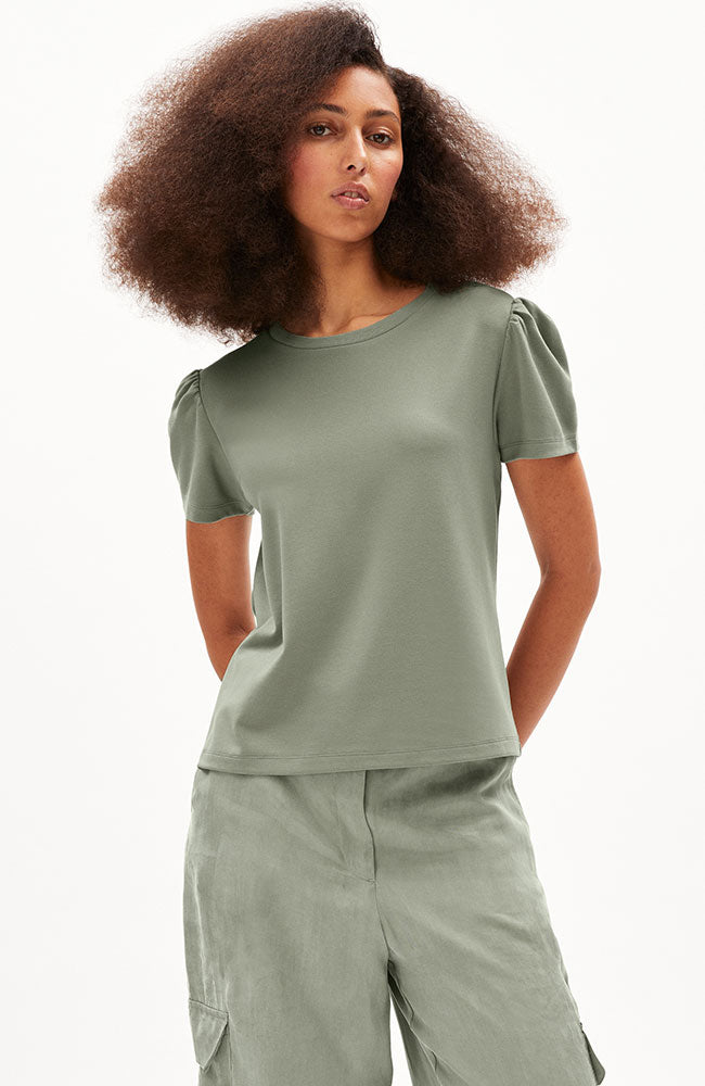 ARMEDANGELS Alejandraa t-shirt gray green by Ecovero for women | Sophie Stone