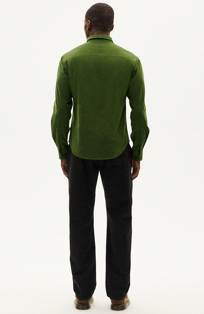 Thinking Mu Ant rib shirt green from organic cotton for men | Sophie Stone