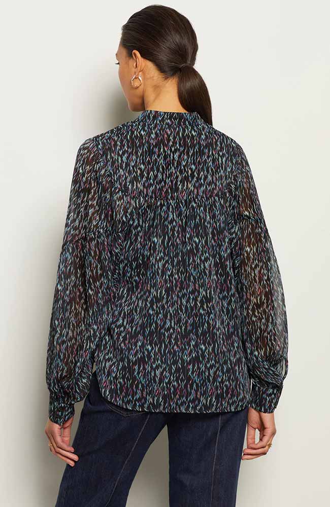 Alchemist blouse fevronia in sustainable recycled polyester black | Sophie Stone