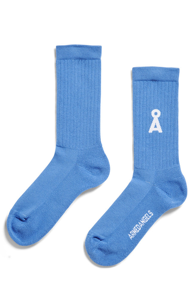 ARMEDANGELS Saamu sports socks blue bloom organic cotton | Sophie Stone