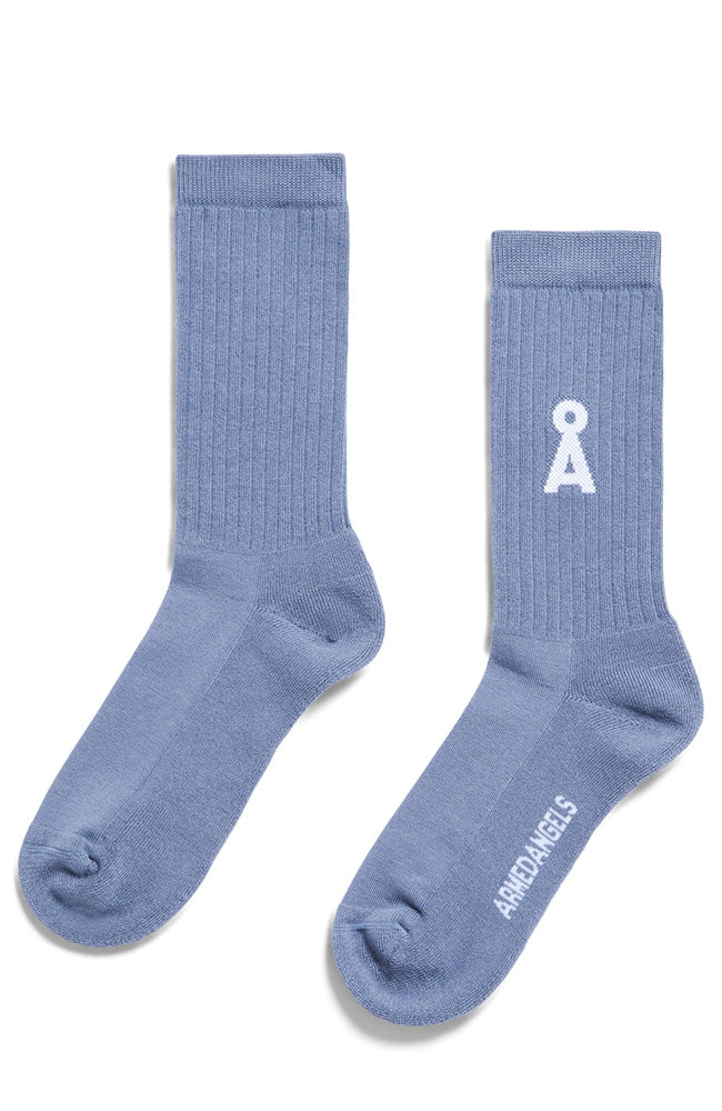 ARMEDANGELS Saamu sports socks blue stone organic cotton | Sophie Stone