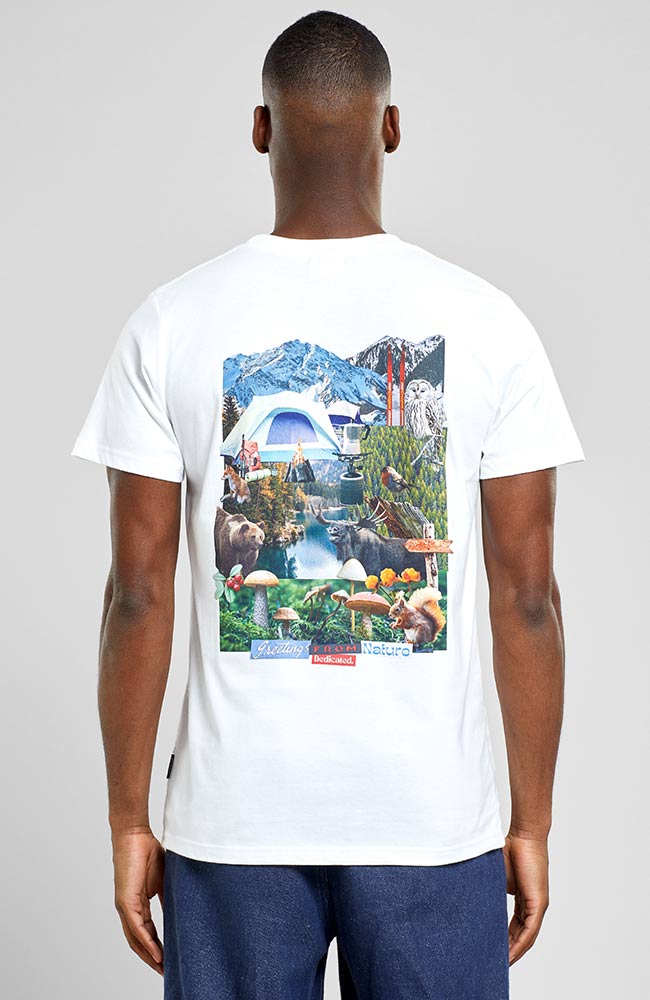 Dedicated t-shirt Stockholm nature collage white from organic cotton | Sophie Stone