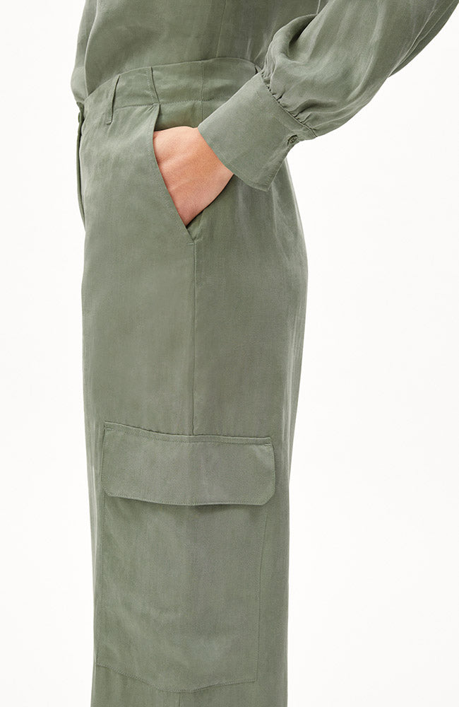 ARMEDANGELS Catiaa pants grey green by Tencel | Sophie Stone