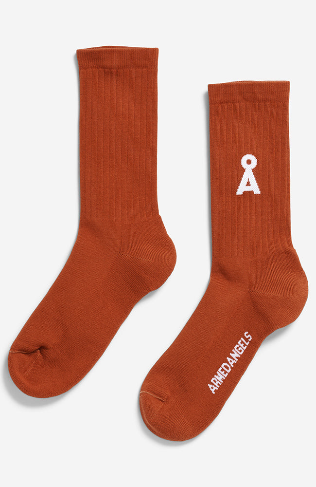 ARMEDANGELS Saamus sports socks dark amber organic cotton unisex | Sophie Stone