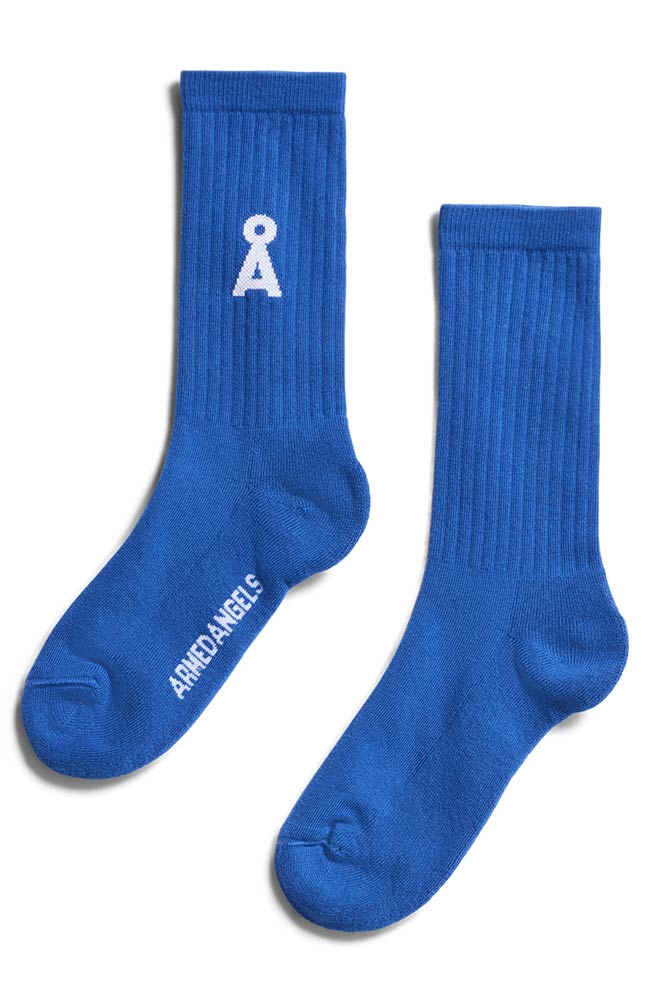 ARMEDANGELS Saamus sports socks dynamo blue organic cotton unisex | Sophie Stone