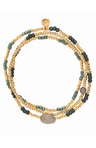 A Beautiful Story Energetic bracelet labradorite of brass beads for women | Sophie Stone