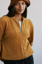 TWOTHIRDS Fram bomber jacket golden from an organic cotton blend | Sophie Stone