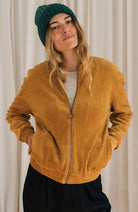 TWOTHIRDS Fram bomber jacket golden from an organic cotton blend for women | Sophie Stone