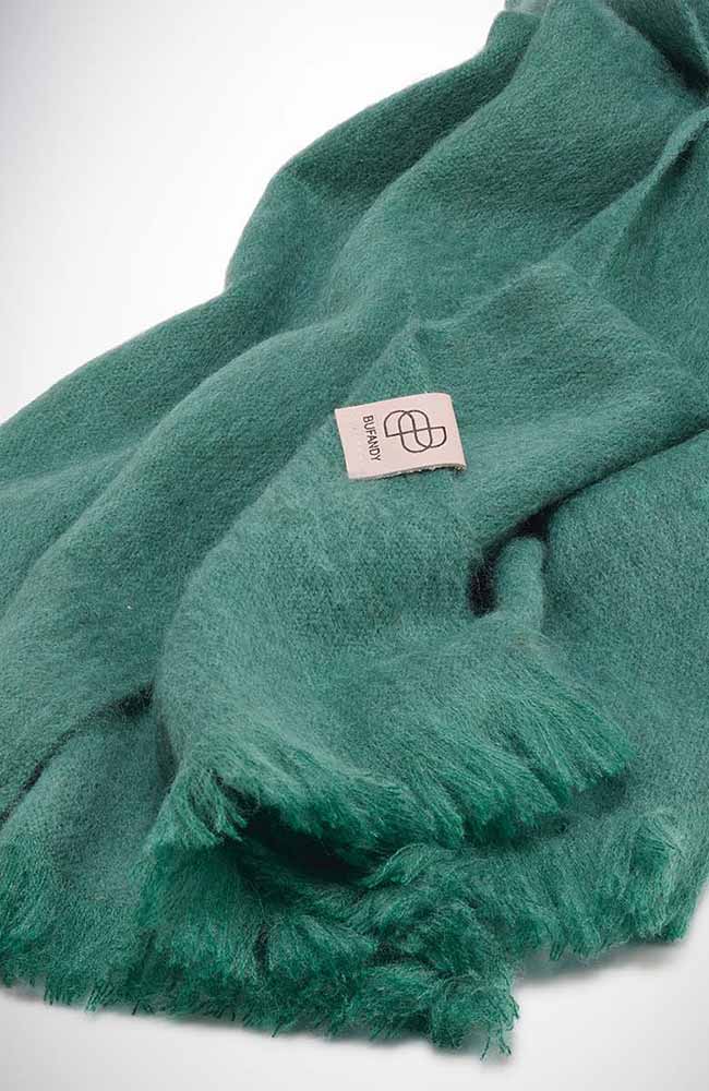 Bufandy Unisex Green Jade Brushed Solid | Sophie Stone