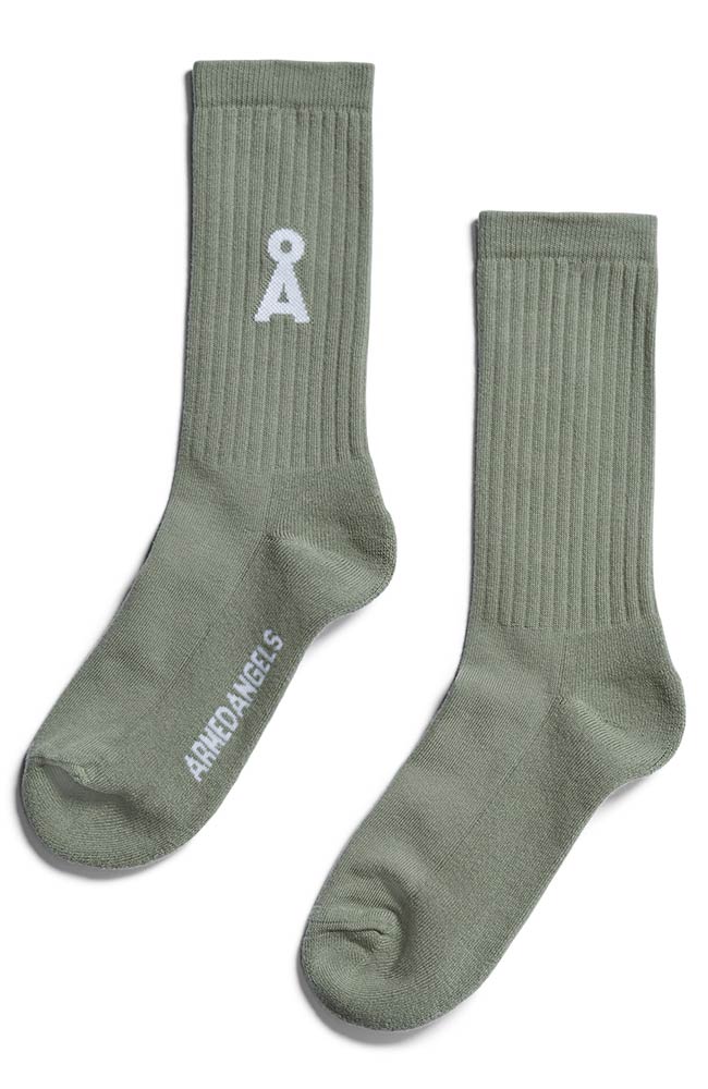 ARMEDANGELS Saamus sports socks gray green organic cotton unisex | Sophie Stone