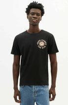 Thinking MU Happy sun t-shirt black from organic cotton men | Sophie Stone