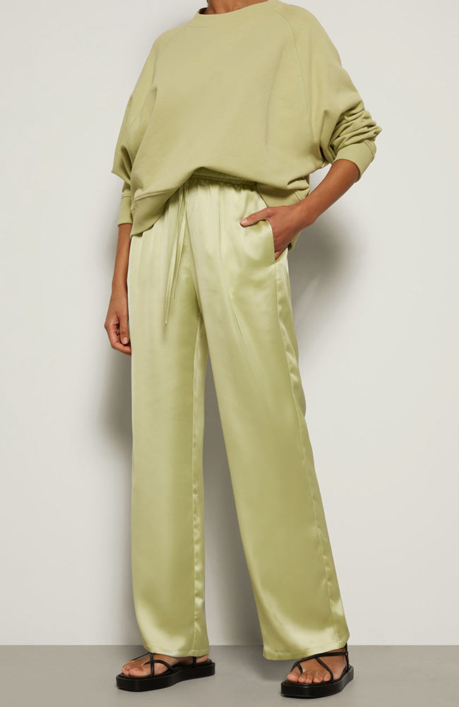 Alchemist Hill track pants matcha from recycled polyester for women | Sophie Stone