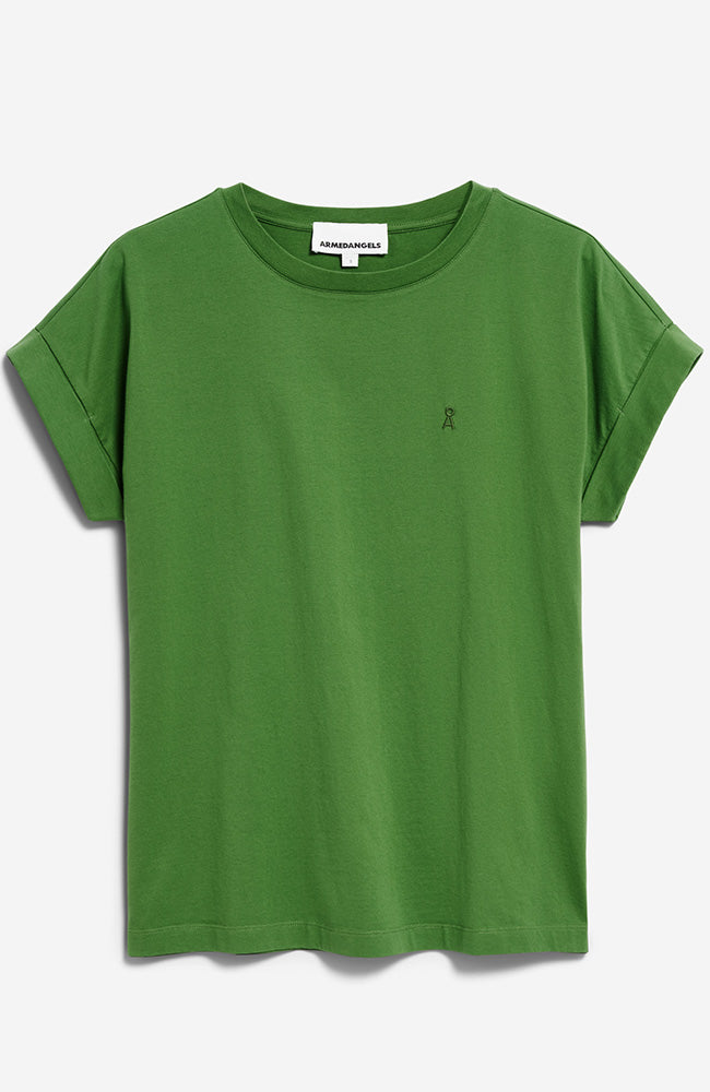 ARMEDANGELS Idaara t-shirt ivy green durable cotton | Sophie Stone
