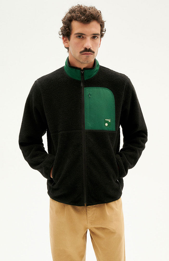 Thinking MU Black Lewis sweatshirt in recycled polyester | Sophie Stone