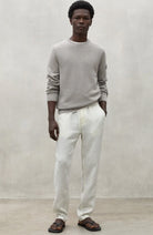 Men's Ecoalf Ethic linen pants off white | Sophie Stone