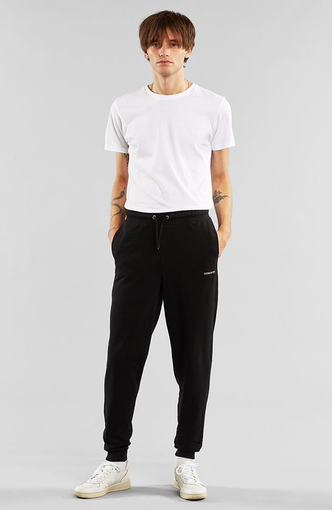 Dedicated Sweatpants lund logo black from organic cotton men | Sophie Stone