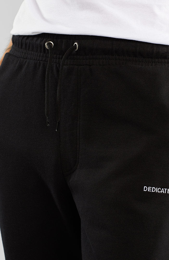 Dedicated Sweatpants lund logo black from sustainable organic cotton men | Sophie Stone