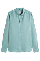 Ecoalf Malibu shirt aqua green from sustainable linen | Sophie Stone