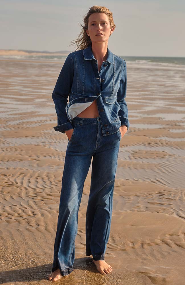 Lanius Marlene high-waist jeans mid blue from organic cotton for women | Sophie StoneLanius Marlene high-waist jeans mid blue from organic cotton for women | Sophie Stone