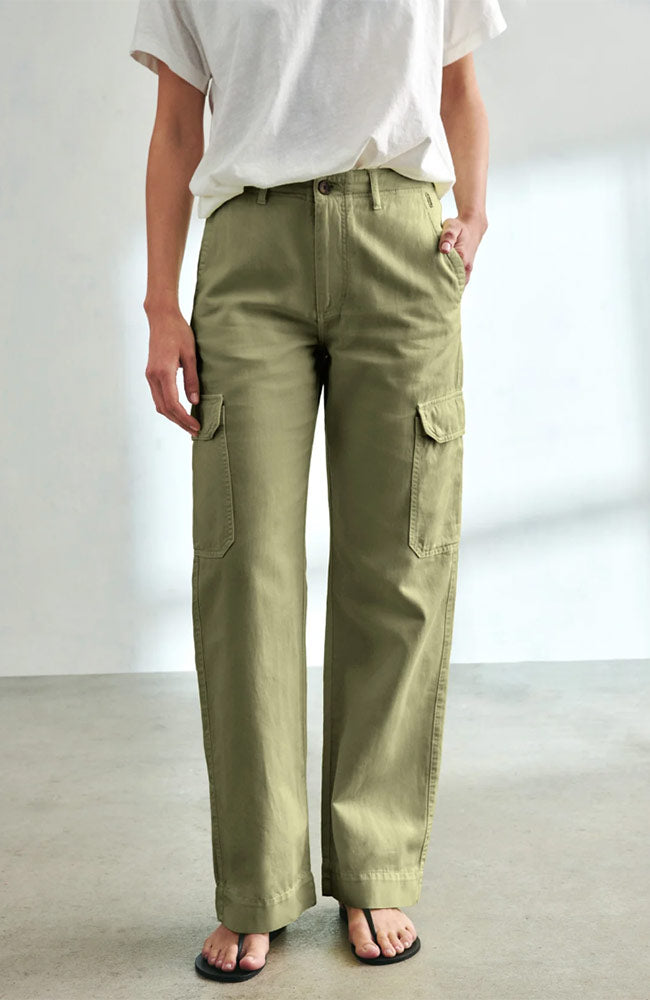 Ecoalf Mary pants khaki including organic cotton for women | Sophie Stone