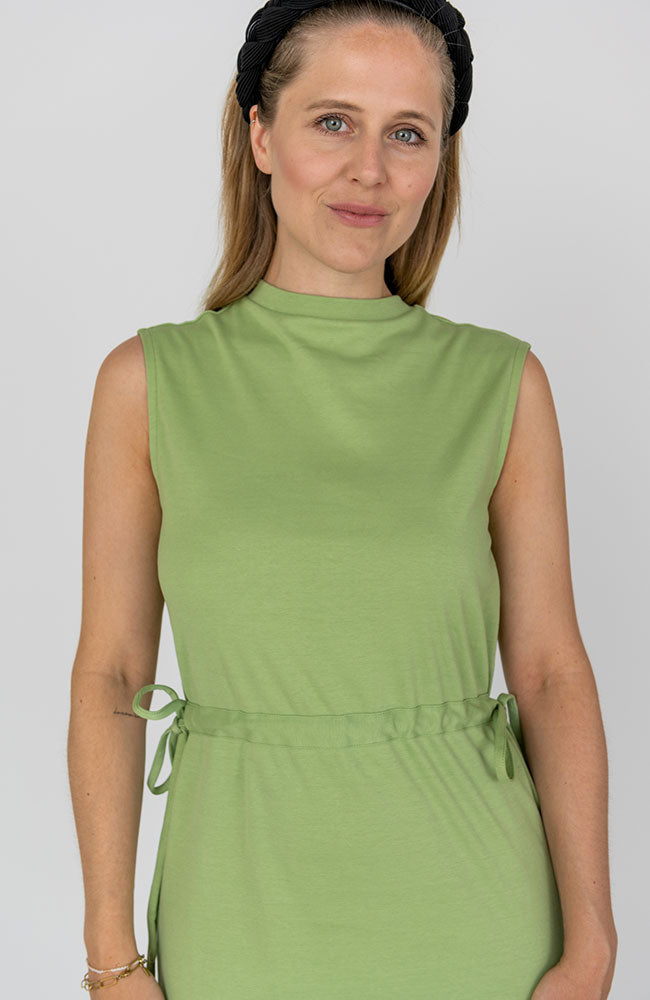 STORY OF MINE Midi dress green made from sustainable organic cotton | Sophie Stone