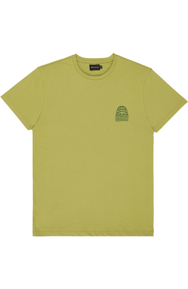 Bask in the Sun Mini to the sea t-shirt wasabi from organic cotton men | Sophie Stone