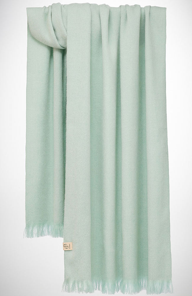 Bufandy Unisex Brushed Solid Mint made of Alpaca wool | Sophie Stone