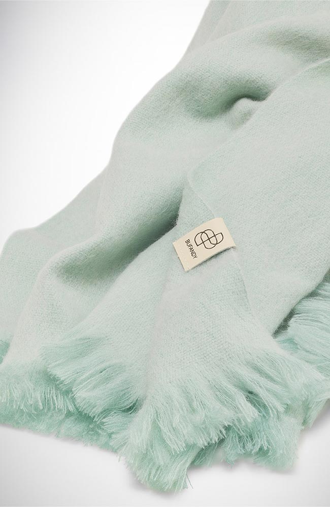 Bufandy Unisex Brushed Solid Mint made of sustainable Alpaca wool | Sophie Stone