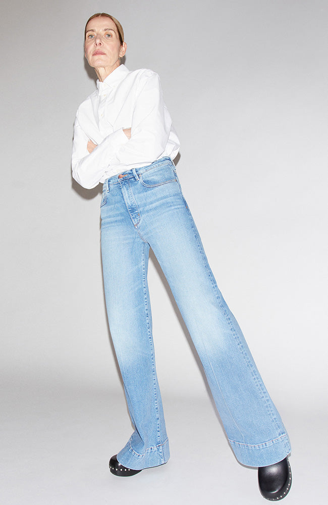 ARMEDANGELS Murliaa misty blue wide leg jeans durable | Sophie Stone