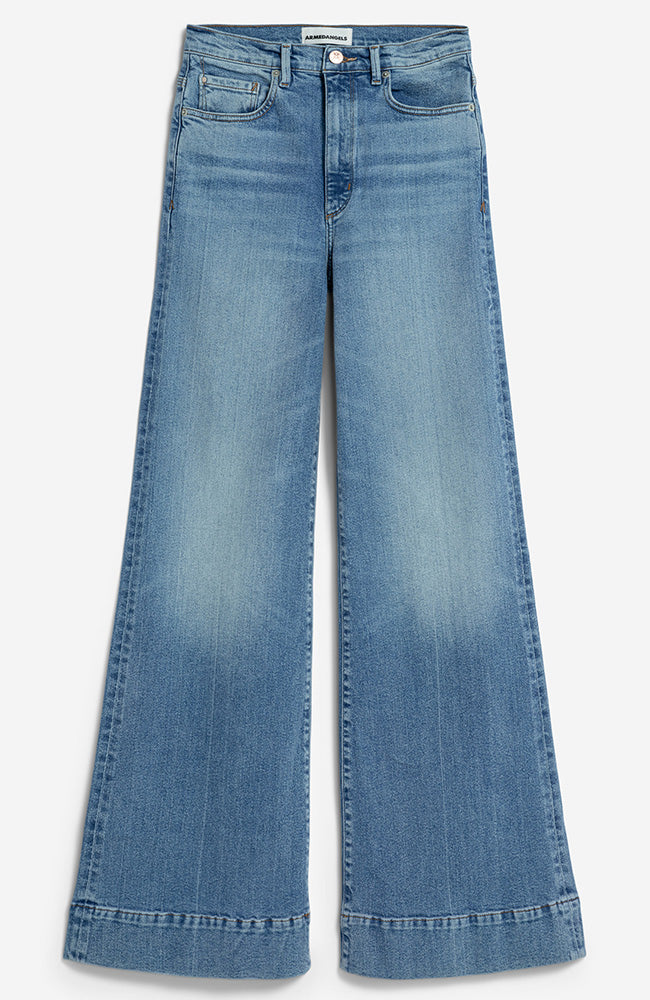 ARMEDANGELS Murliaa misty blue wide leg jeans recycled cotton | Sophie Stone