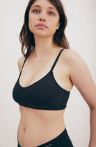 Organic Basics Naked rib bralette black from recycled nylon ladies | Sophie Stone