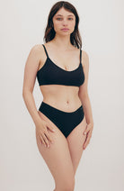 Organic Basics Naked rib bralette black from recycled nylon | Sophie Stone