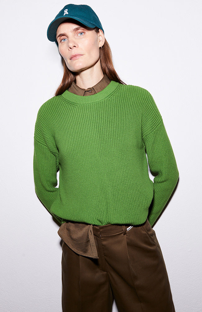 ARMEDANGELS nuriaas sweater ivy green from organic cotton ladies | Sophie Stone