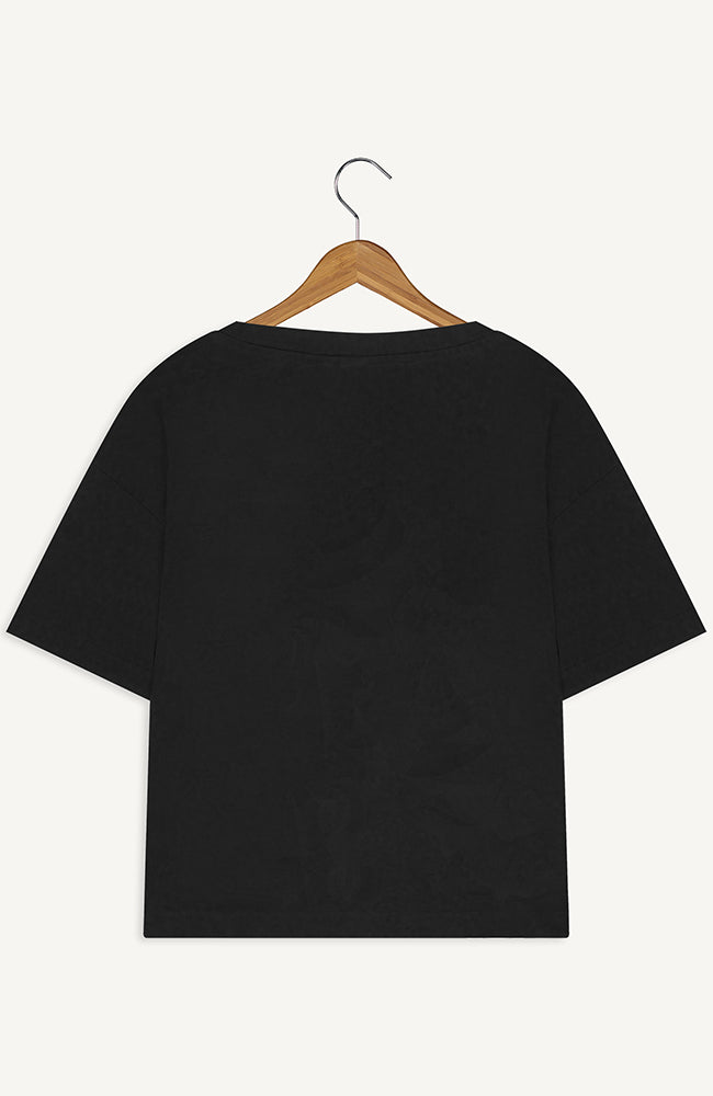 NEW OPTIMIST Pettirosso t-shirt black in organic cotton | Sophie Stone